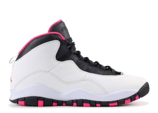 Air Jordan 10 Retro (Gs) "Vivid Pink" Blanc Rose (487211-008)
