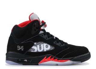 Air Jordan 5 Retro Supreme "Supreme" Noir (824371-001)