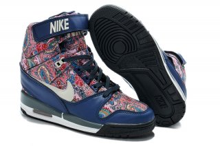 Nike Air Revolution Sky High Wedge Sneakers Bleu Multicolore (599410-200)