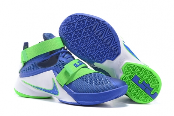 Nike Lebron Soldier IX 9 "Sprite" Bleu Blanc Vert