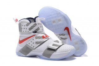 Nike Lebron Soldier X 10 Blanc Gris Rouge