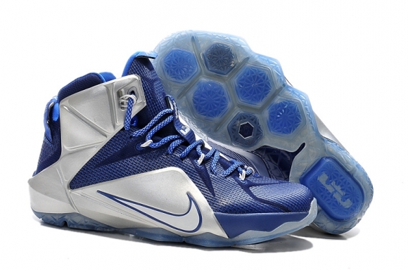 Nike Lebron XII 12 "Cowboys" "What If" Bleu Métallique Argent