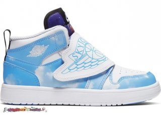 Air Jordan Sky Jordan 1 Fearless (Ps) Blanc Bleu (CT2477-400)