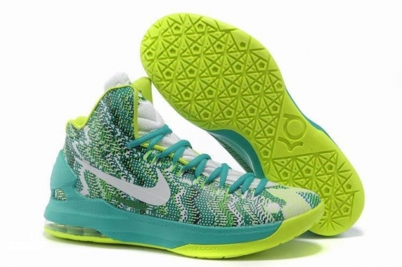 Nike KD 5 Vert Blanc Fluorescent Vert