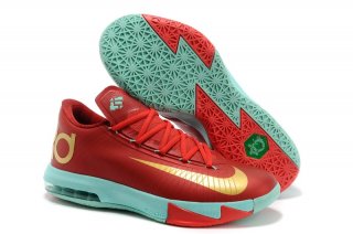Nike KD 6 Rouge Or Vert