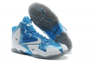 Nike Lebron 11 Bleu Blanc Gris