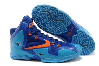 Nike Lebron 11 Foncé Bleu Orange