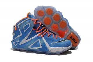 Nike Lebron 12 Bleu Blanc Orange