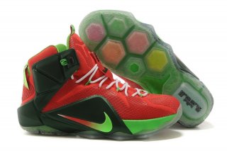 Nike Lebron 12 Rouge Noir Vert
