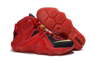 Nike Lebron 12 Rouge Or Noir