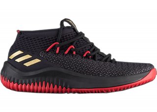 Adidas Damian Lillard IV 4 "Scarlet" Black Gold Red (cq1422)