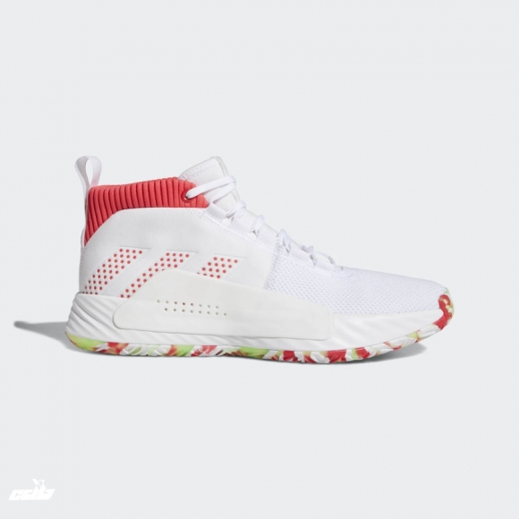 Adidas Damian Lillard V 5 Blanc Rouge (bb9312)