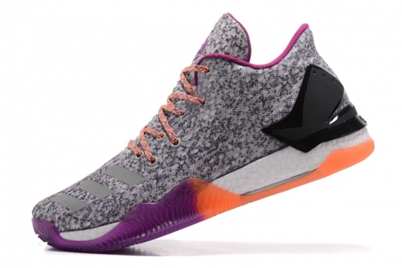 Adidas Derrick Rose VII 7 Low Gris Pourpre Orange