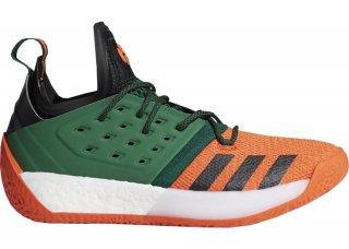 Adidas Harden Vol 2 "University Of Miami" Orange Vert (aq0397)