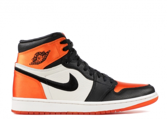 Air Jordan 1 "2018 Satin Shattered Backboard" Orange Noir (av3725-010)