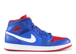 Air Jordan 1 "Detroit Pistons" Bleu Rouge Blanc (554724-407)