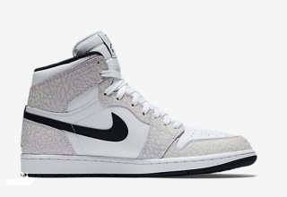 Air Jordan 1 "Elephant Print" Grey White Black (839115-106)