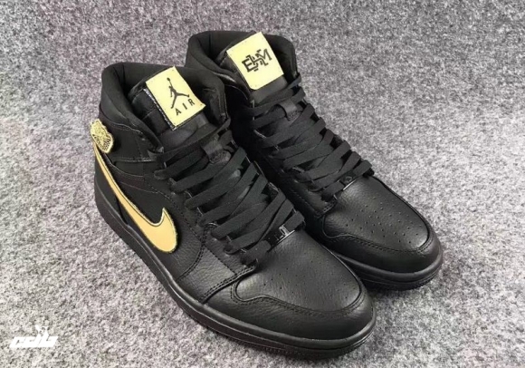 Air Jordan 1 High Bhm Noir Or