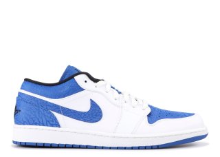 Air Jordan 1 Low Blanc Bleu (553558-104)