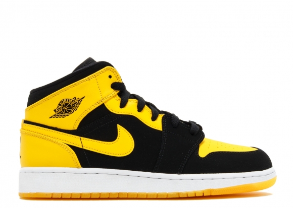 Air Jordan 1 Mid Bg (Gs) "New Love 2017" Jaune Noir (554725-035)