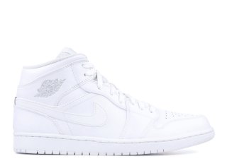 Air Jordan 1 Mid Blanc (554724-104)