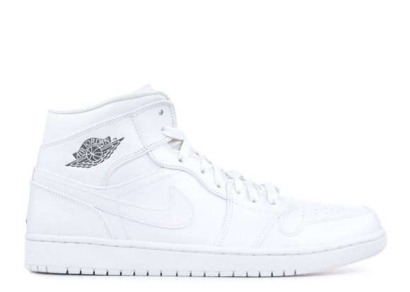 Air Jordan 1 Mid Blanc Gris (554724-102)