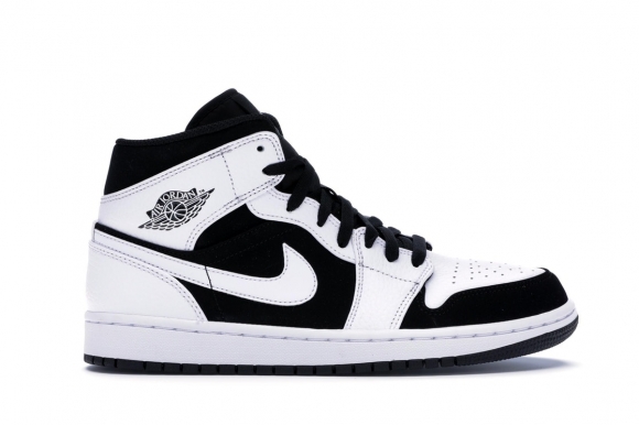 Air Jordan 1 Mid Blanc Noir (554724-113)