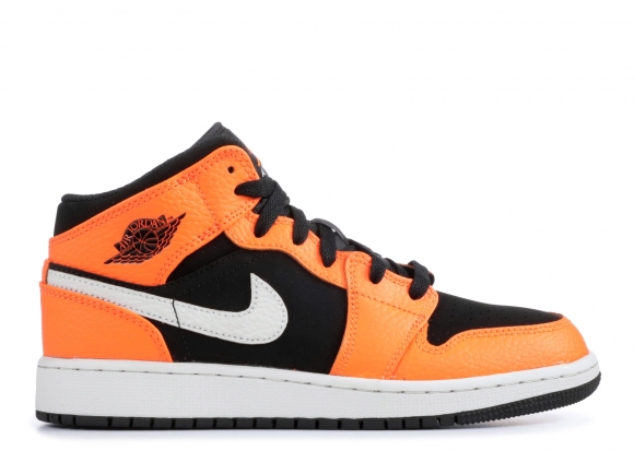 Air Jordan 1 Mid (Gs) Noir Orange (554725-062)