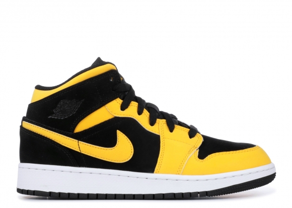 Air Jordan 1 Mid (Gs) "Reverse New Love" Noir Jaune (554725-071)