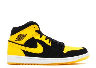 Air Jordan 1 Mid "New Love 2017 Release" Jaune Noir (554724-035)