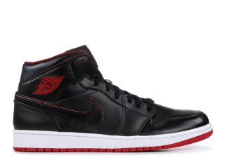 Air Jordan 1 Mid Noir Rouge Blanc (554724-028)