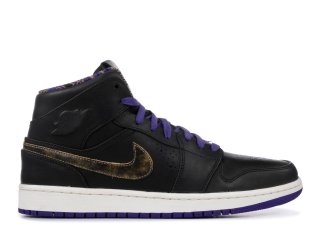 Air Jordan 1 Mid Noveau "Bhm" Noir Pourpre (629151-009)