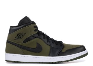 Air Jordan 1 Mid "Olive Canvas" Olive (554724-301)