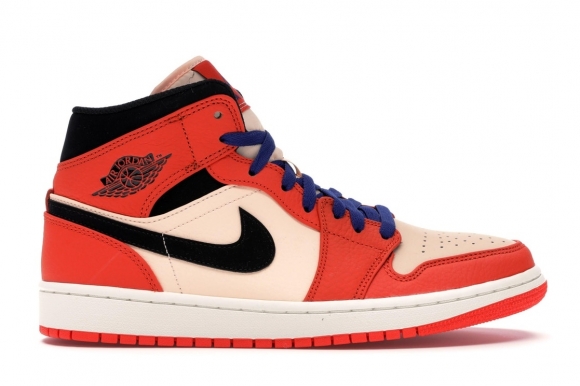 Air Jordan 1 Mid Orange Noir (852542-800)