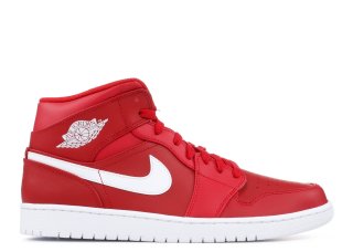 Air Jordan 1 Mid Rouge Blanc (554724-600)