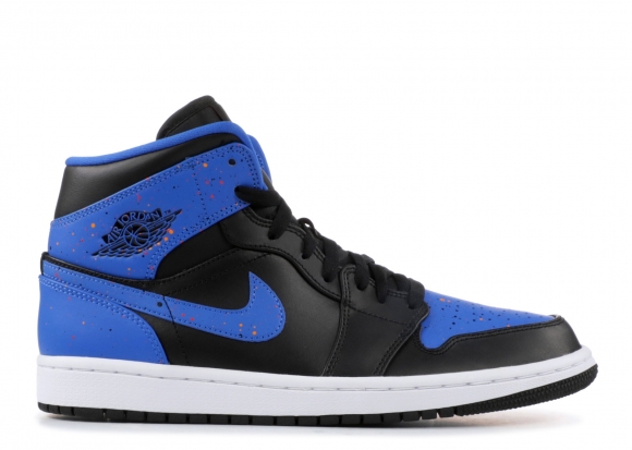 Air Jordan 1 Mid "Royal Paint Splatter" Bleu Orange Noir (554724-048)