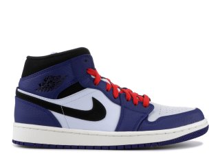 Air Jordan 1 Mid Se "Deep Royal Bleue" Bleu Noir (852542-400)