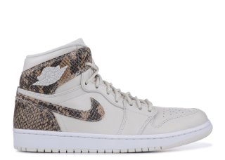 Air Jordan 1 Ret High "Snakeskin" Blanc Marron (ah7389-004)