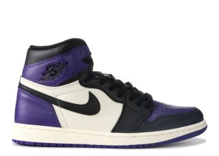 Air Jordan 1 Retro "Court Purple" Blanc Pourpre Noir (555088-501)