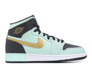 Air Jordan 1 Retro High Bg Menthe Noir Or (332148-300)