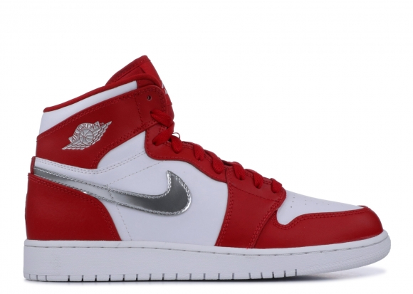 Air Jordan 1 Retro High Bg "Silver Medal" Red White (705300-602)