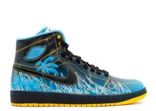 Air Jordan 1 Retro High Db "Doernbecher" Noir Bleu Jaune (345204-041)