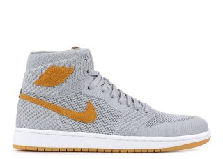 Air Jordan 1 Retro High Flyknit "Flyknit" Gris Or (919704-025)