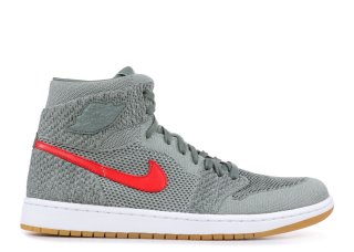 Air Jordan 1 Retro High Flyknit Gris Orange Jaune (919704-333)