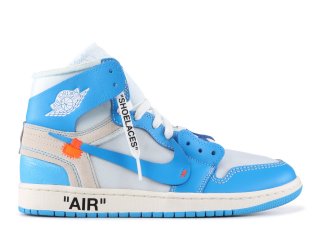 Air Jordan 1 Retro High Off-White"Off-White Blanc Bleu (aq0818-148)