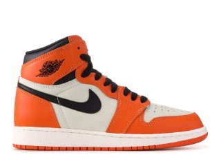 Air Jordan 1 Retro High Og Bg (Gs) "Shattered Backboard Away" Orange Blanc Noir (575441-113)