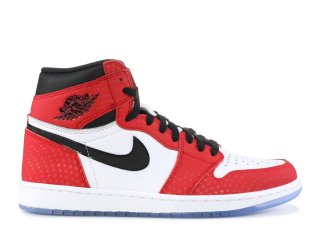 Air Jordan 1 Retro High Og "Spiderman" Blanc Rouge (555088-602)