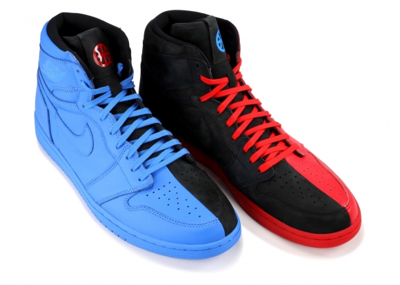 Air Jordan 1 Retro High "Quai 54 Friends And Family" Bleu Rouge Noir (mnjdls-262-767119)