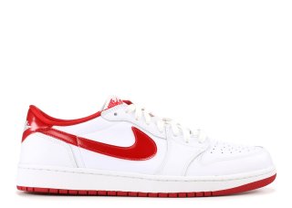 Air Jordan 1 Retro Low Og Blanc Rouge (705329-101)