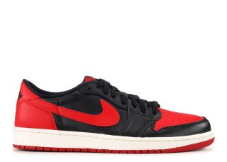 Air Jordan 1 Retro Low Og "Bred" Noir Rouge (705329-001)